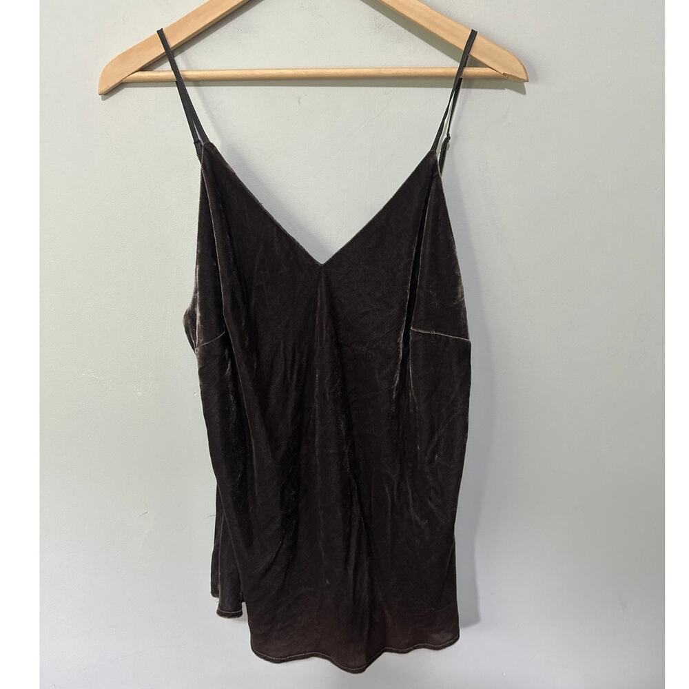 Gold Hawk Top Large Brown Velvet Cami Y2K Dark Romantic Grunge Indie Coquette